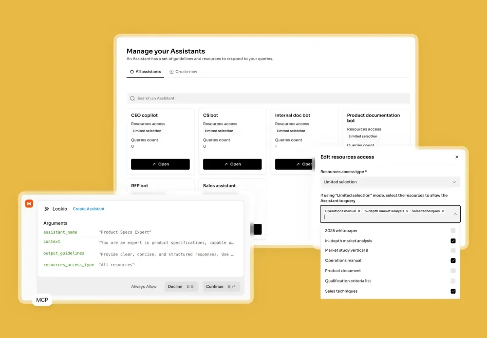 Create a deep RAG Assistant in Lookio