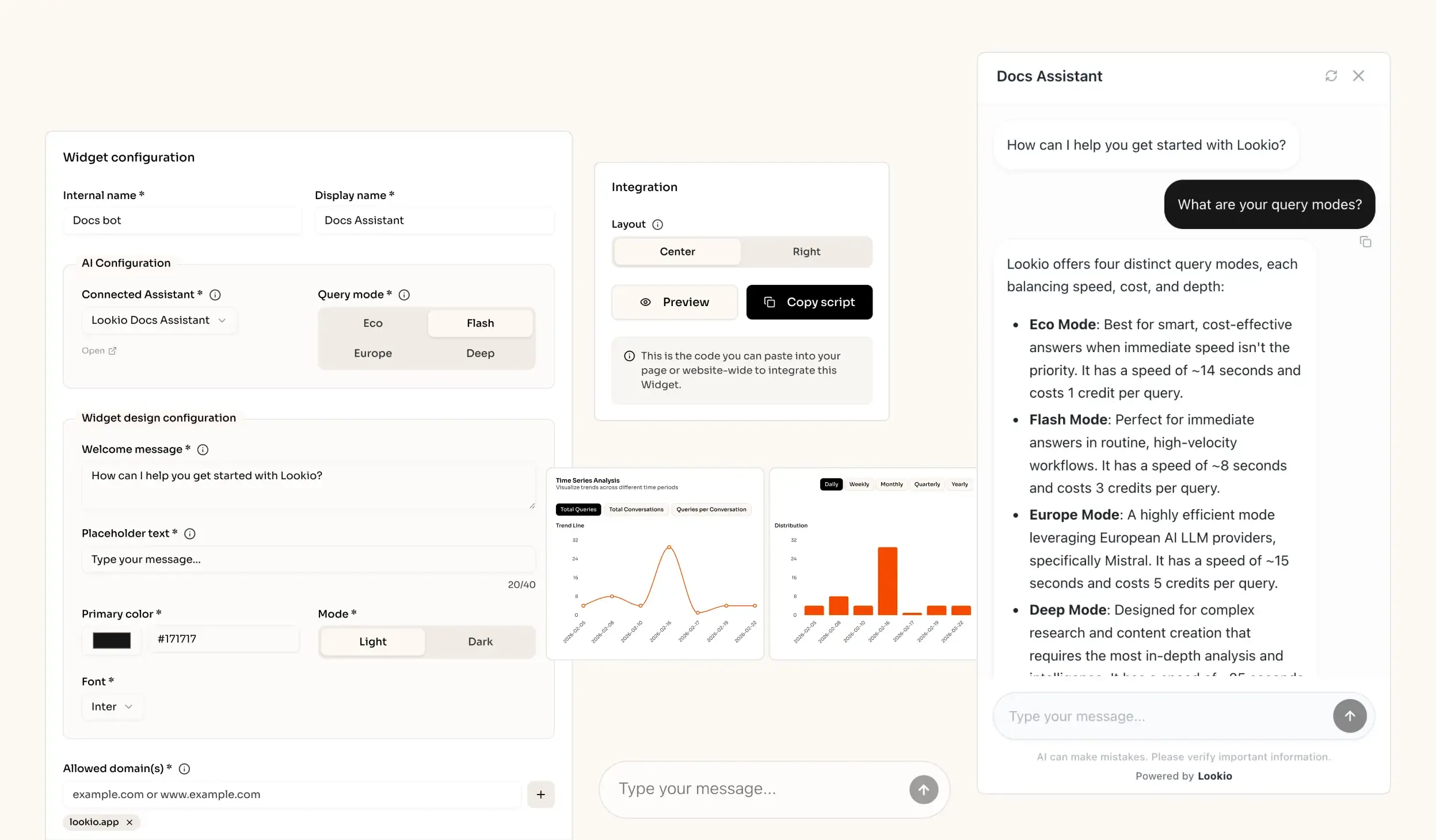 AI knowledge retrieval website widget - RAG solution