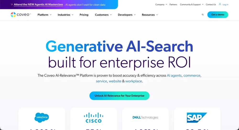 Coveo home page