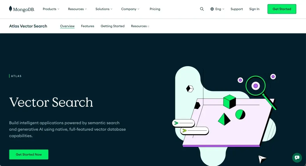 MongoDB Atlas home page